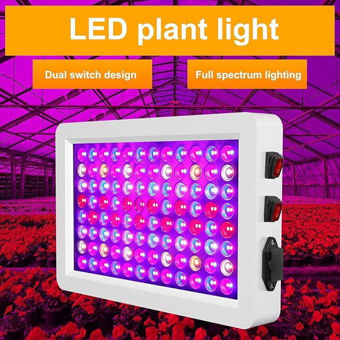 Pl Grow LED Succulent Fill Full Spectrum Vegetable er Indoor Pl High Efficiency Heat Dissipation Dual Switch Design Switchable Pl Gg/ering/Fruiting Se