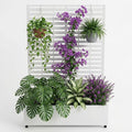 Metal Raised Garden Bed with Trellis 70.1X45X15 Galvanized Metal Planter Box with Drainage Holes Outdoor Privacy Screen Planter Box for Climbing Plants Vegetables Flowers Vines Patio Balcony