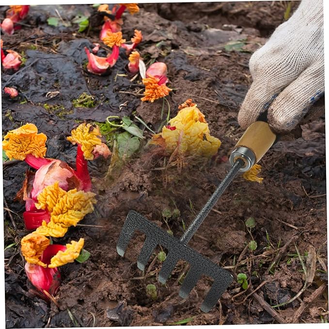 Leaf Scoops Hand Rakes Plant Shovel Gardening Tool Set 5pcs Garden Hand Tools for Planting Weeding Trimming