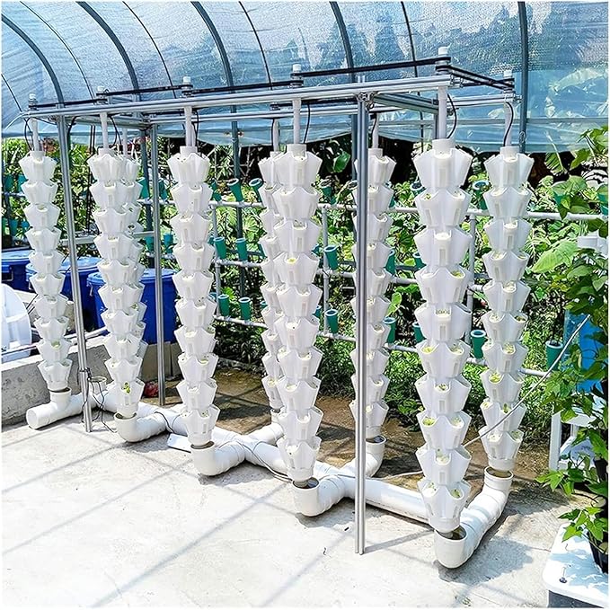 Hydroponics Growing System Hydroponics Growing System Vertical Hydroponic System of Rain Greenhouse Garden Indoor Hydroponics Tower with Led Light Gardening Planter Hydroponics Kit Indoor G