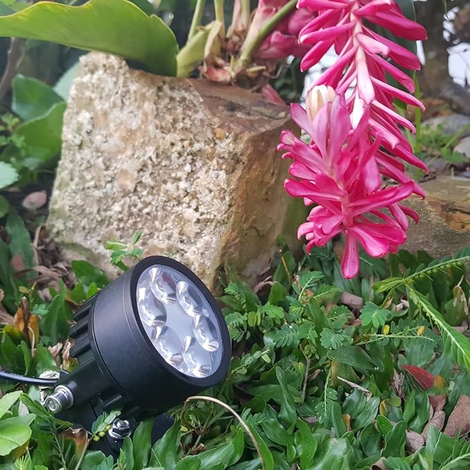 Legacy Mini 50X Twin Solar-Powered Spot Lights LED Spotlight Flag Pole Light (Warm White LED) for Outdoor Garden Yard Landscape Uplight Downlight Waterproof Black Finish