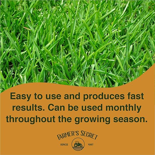 Farmer’s Secret Greenup Fertilizer - Super Concentrated and Fast Acting - High Nitrogen Fertilizer Plus Sugar for Fast Shot of Green for All Types of Lawns and Turfs (32oz)