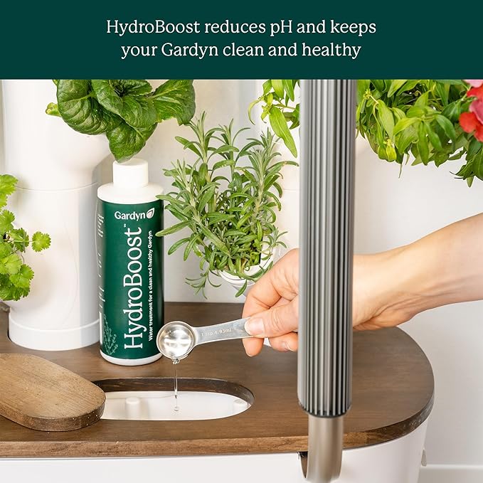 Gardyn HydroBoost for Gardyn Hydroponic Indoor Gardens - 250 ML (Plant Based Water Treatment-Lowers PH Balances Plant Nutrients &amp Reduces Need for More Intensive Hydroponic Growing System Cleanin