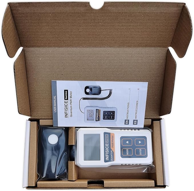 Quantum PAR Meter - Upgraded: High Precision Grow Light Meter Indoor Plants Meter Good for Growing droseras and All Indoor Plants