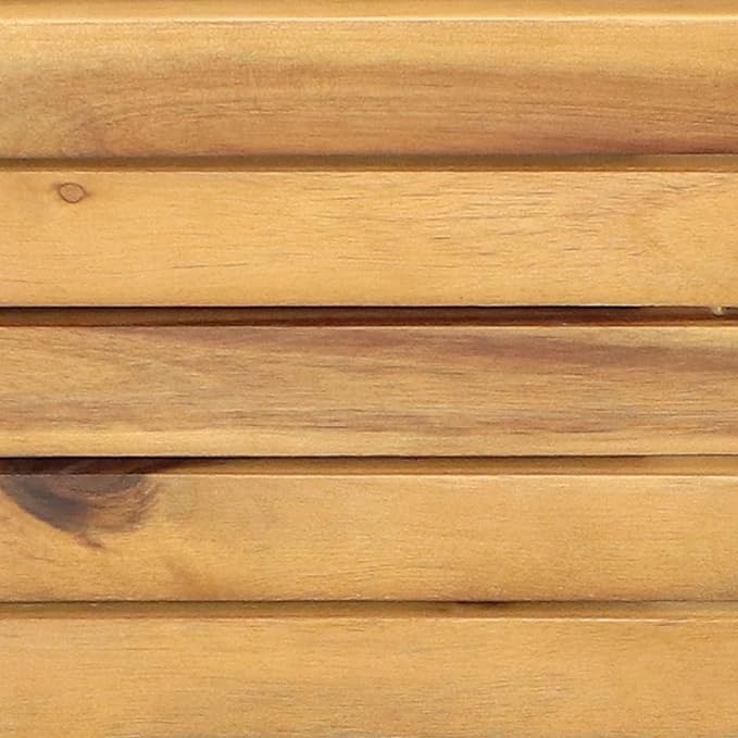 Sunnydaze Acacia Wood Raised Garden Bed with Shelf - Space-Saving Folding Tabletop with 40 lb Capacity - Natural