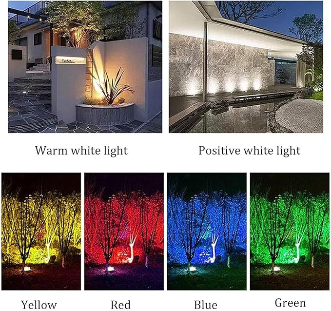 Embedded Stair Corner Ground Lights IP65 Waterproof Outdoor Landscape Lamp 5W Rectangular LED Beam Spotlight Garden Courtyard Underground Lights(Red5w(12v))