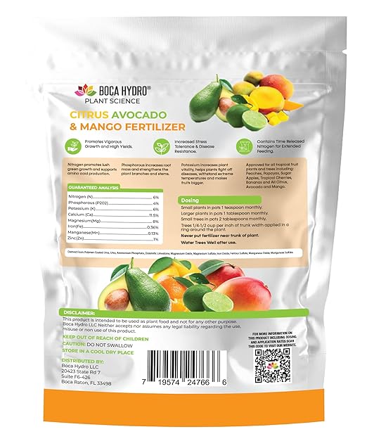 Granular Citrus Avocado and Mango Fertilizer 6-4-6 + 11.5% Calcium (10 Lb)