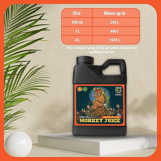 Cronk Nutrients Monkey Juice – Bacillus Root Inoculant – Organic Solution to Increase Your Plants Health – Root Mass Enhancer for Plant Growth and Flowering Boost 500mL