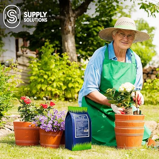 Supply Solutions | 17-18-18 HumiSync Plant Food Powder | Balanced NPK Fertilizer with Humic Acid for Lawn Garden Vegetables Flowers Trees &amp Shrubs - All Purpose Garden Fertilizer (10 Pounds)