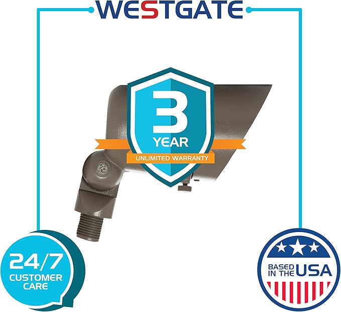 Westgate Lighting LED Directional Landscape Die - Cast Housing - IP67 and IP54 Level Rating - 12V AC - 36 Degree Beam Angle - Convex Lens (12 Bronze)