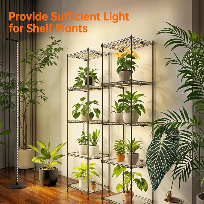 Bstrip Standing Grow Light for Indoor Plants Vertical Grow Light with 3 Light Modes Wide Illumination and Dimmable T10 Full Spectrum Floor Grow Lights 16in-65in Adjustable Height &amp Auto Timer