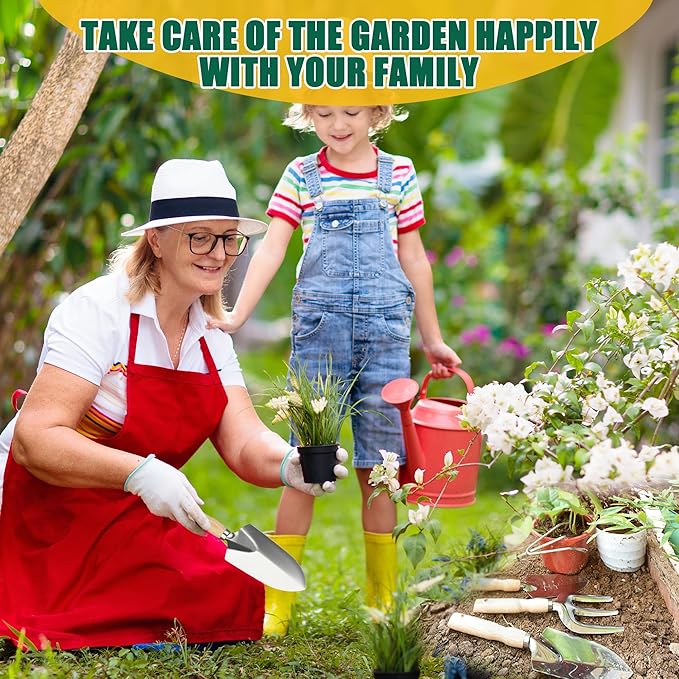 Garden Tool Set 9-Piece Heavy Duty Outdoor Garden Tools with Ergonomic Handles Storage Bag Pruning Shears Hand Rake and More Perfect for Gardening Enthusiasts Gardening Gifts for Women and Men