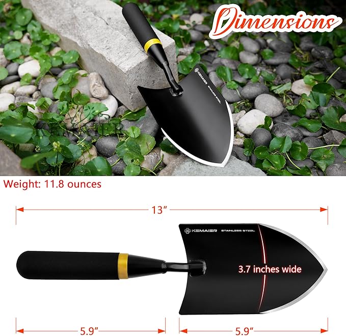 Garden Tool Set - Featuring a Heavy-Duty Stainless Steel Hand Cultivator Transplant Shovel Trowel Crack Weeder and Dandelion Weeder - The Ultimate Unbreakable Gardening Gift