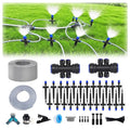 115FT Drip Irrigation Kit24pcs 1/4 inch Tandem atomizing NozzleQuick-Connect Automatic Drip Irrigation SystemSuitable for Watering Plants in Flowerpot Elevated Bed.