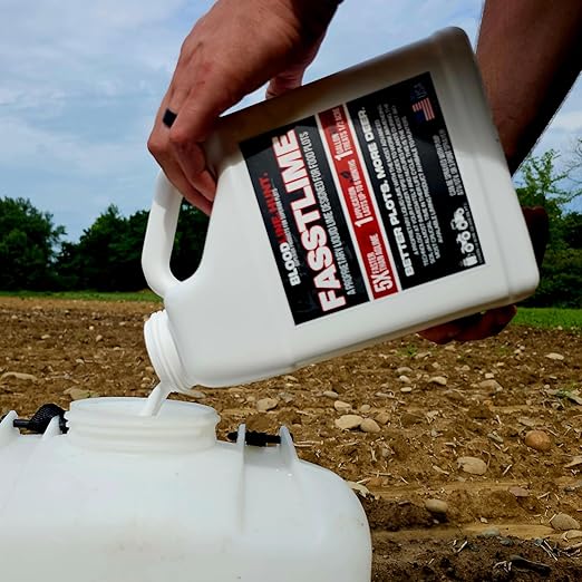 FASSTLIME Liquid Lime - 2.5 Gallons - Food Plot Lime - Lawn and Garden Lime- Easy to Spray - 1 Jug Treats 1 Acre