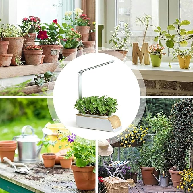 System of Hydroponic Culture for Interiors Cultivation Lights of Interior Plants Adjustable to 180 Degrees Automatic Filling Light Interior Cultivation Herbs Gardening Gifts