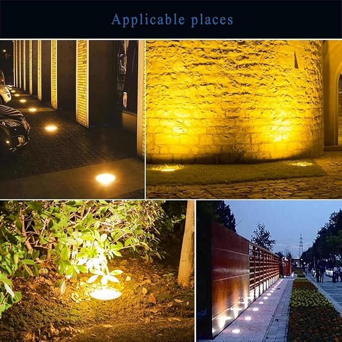 Colour Changing Floor Lamp - Spotlight Waterproof Adjustable Brightness Recessed Floor Spotlight for Garden Gazebo(Warm White18W)
