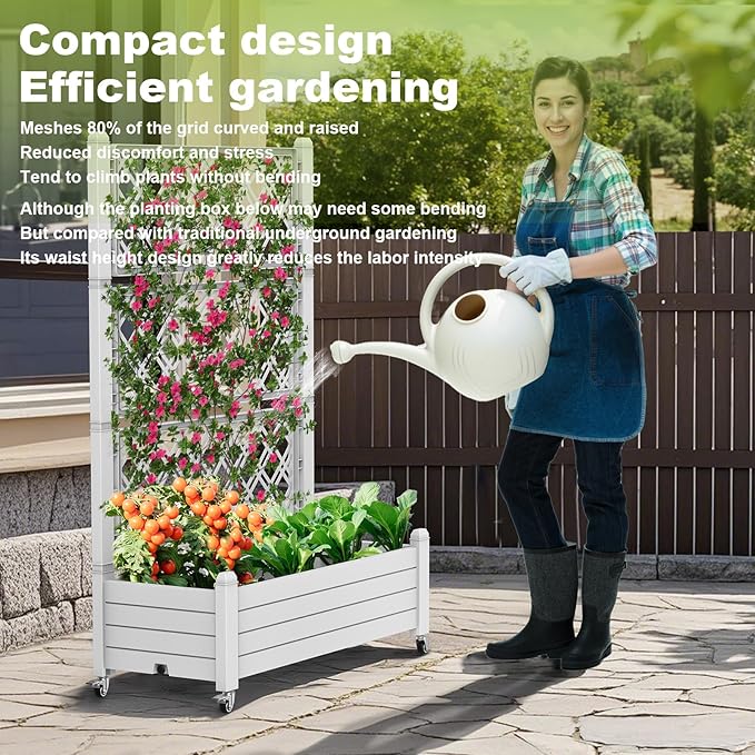 EFU Outdoor Garden Raised Bed Planter Box for Vegetables and Flowers (508B)