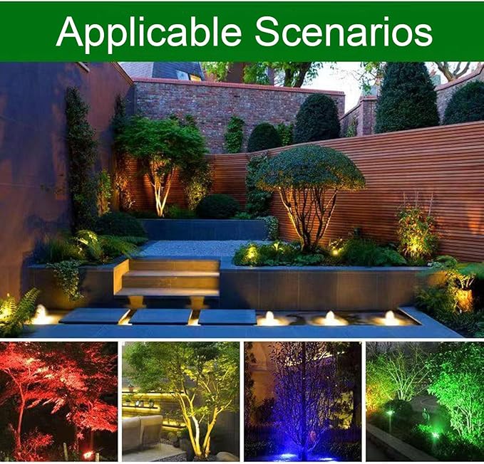 10W Outdoor Spotlights - Rotation Spotlight IP66 Waterproof LED Tree Lights Garden Villa Landscape Ground Lamps Lawn Ground Lights LED Beam Spotlight(B Warm White10W(24V))