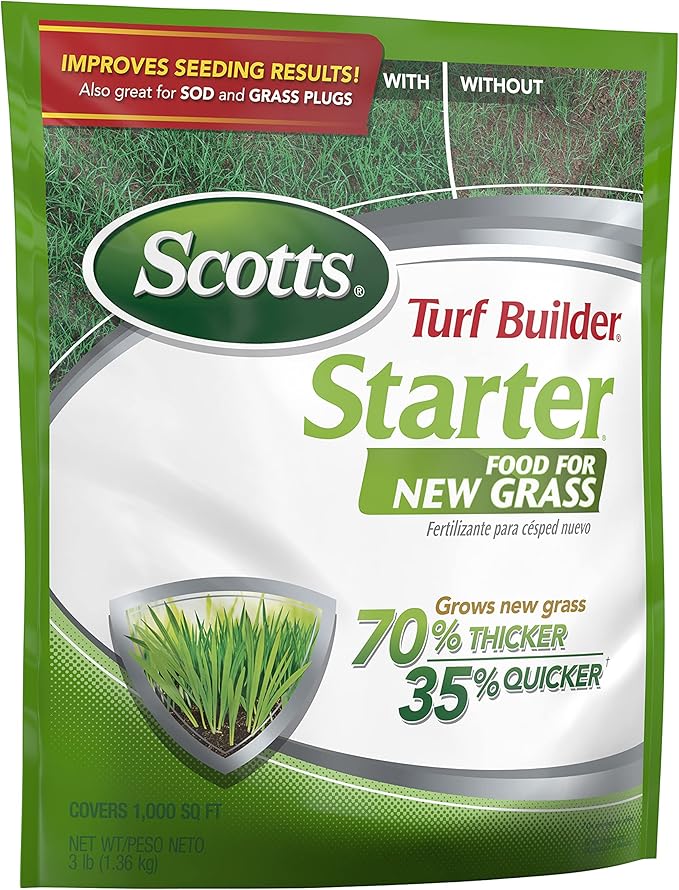 Scotts Turf Builder Starter Food for New Grass Lawn Fertilizer 3 lbs. (12-Pack)