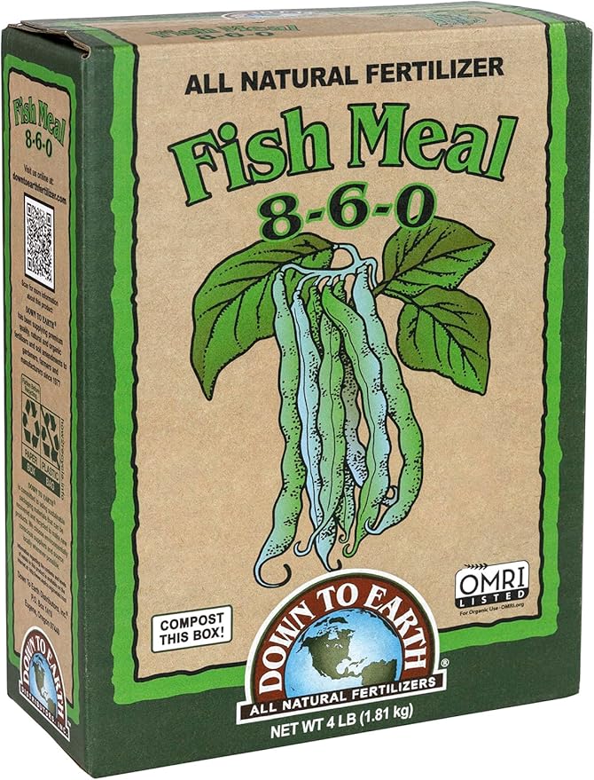 Down to Earth Fish Meal Natural Fertilizer 8-6-0 OMRI