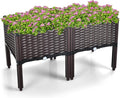 S AFSTAR Raised Garden Bed with Removable Legs &amp Brackets 4 Pack Elevated Garden Planter Kits for Flowers Fruits Vegetables Multiple Combination Planting Box Container for Garden Patio Balcony
