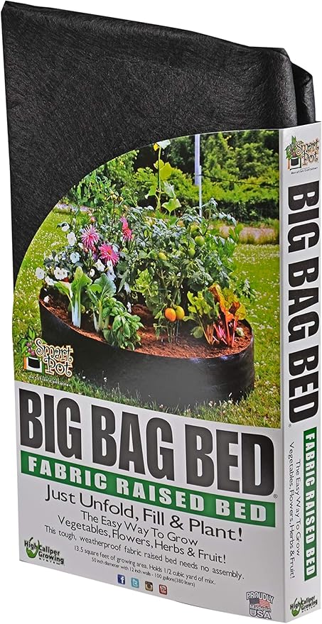 Smart Pots 12100 Big Bag Bed Fabric Raised Bed Black