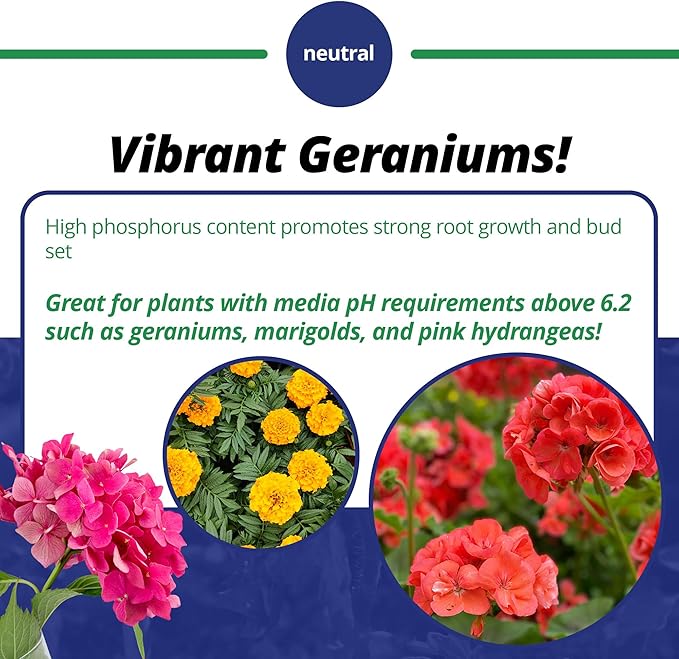 Jack's Professional 15-15-15 Geranium Water-Soluble Fertilizer with Micronutrients for Root Growth and Bud Set in Geraniums Grown in Continuous Liquid Feed Programs 25lbs