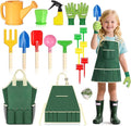 Kids Gardening Tool Set 20PCS Gardening Toys Includes Metal RakeForkTrowelApronGlovesWatering CanTote Bag Garden Tool Kit for Kids Outdoor Toys Gift for Boys Girls