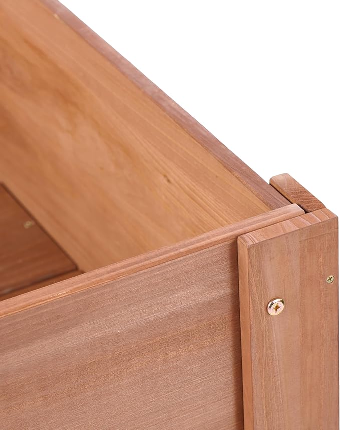Raised Garden Bed with Legs Elevated Wooden Planter Box for Backyard Patio Balcony Deep Grow Box for Vegetables Flowers Fruits &amp Herbs (Brown 40x20x31in)