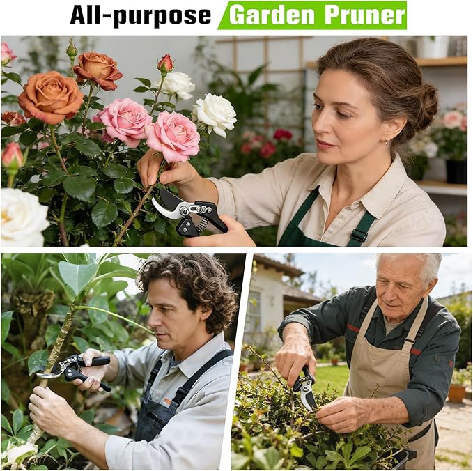 21Garden Hedge Shears and 8Pruning Shears SetManual Hedge Clippers with Steel Wavy Blades Heavy Duty Gardening ClippersSharp Pruners Scissors for Trimming BordersGrassBushBoxwood Yard Tools
