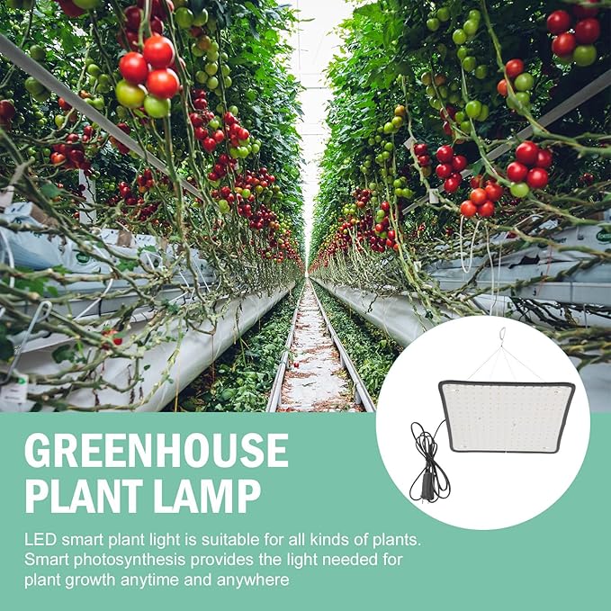 Kisangel 225 LED Hanging Plant Grow Light Full Spectrum Dimmable LED Plant Growth Lamp Hanging Chain for Indoor Gardening Ac110V