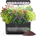Indoor Herb Garden Kit Hydroponic Growing System with LED Grow Light Quiet Water Pump for Home Kitchen Office Healthy Fresh Herbs Vegetables Gift Ideas for Women Men