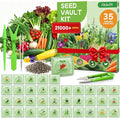 35 Heirloom Seeds Variety Pack - 21000+ Non-GMO Seeds for Planting Vegetables and Fruits Home Garden Seeds for Hydroponic Indoor and Outdoor Unique Garden Starter Set Gift for Mother Women...