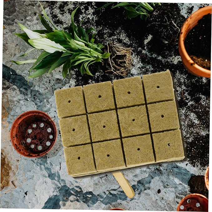POPETPOP 3sets Hydroponics Germination Nutrient Cubes for Soilless Plant Growth Water Retaining Rock Blocks for Vegetables and Flowers Clean and Planting Supplies