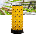 Hydroponics Indoor Garden Growing Sys-tem Hydroponics Tower Aeroponic Garden Tower with Hydrating Pump Adapter Seeding Bed &amp Net PotsYellow-80holes