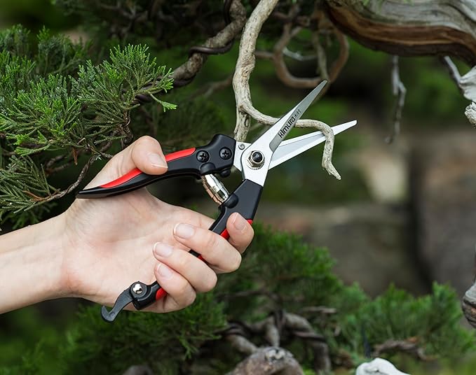 Kimura® 8 Pro Pruning Scissors Premium Japanese SK5 Hi-Carbon Steel Blades Non-Slip Vinyl Coated Handles Lightweight &amp Ergonomic Multi-Tasking Pruning Shears Garden Snips Precision Clippers