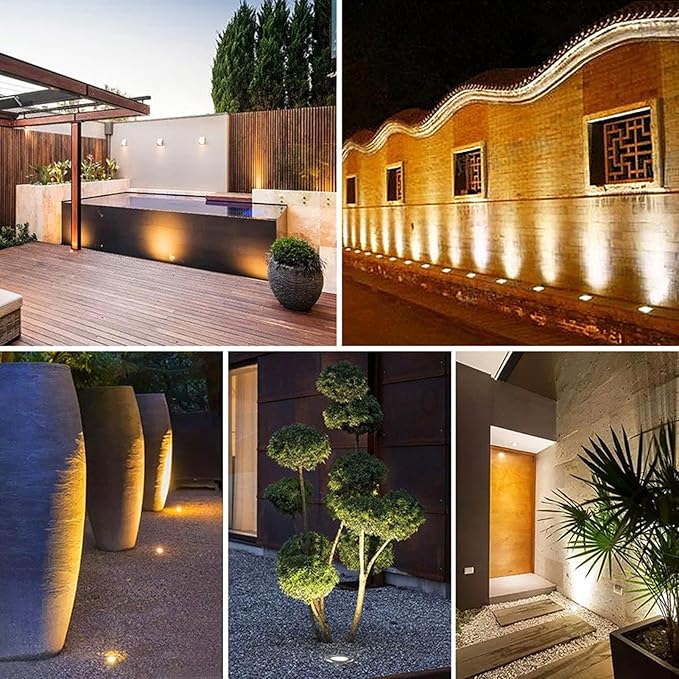 LED Landscape Lights Outdoor Ground Light AC85-110V IP66 Waterproof Recessed Underground Light for Park Bridge Garden Path Walkway Buried Lights