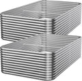 2 PCS Tall 8x3ft Galvanized Raised Garden Bed Outdoor Metal Garden Bed for Vegetables Above Ground Garden Box for Flower Steel Raised Beds for Gardening