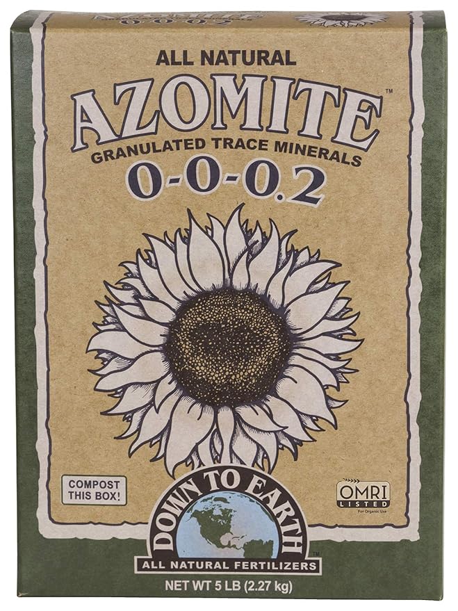 Down To Earth All Natural Fertilizers Organic Azomite Granulated Trace Minerals - Essential Minerals for Improving Plant Growth 0-0-0.2 5lb