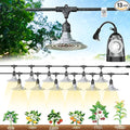 Outdoor Grow Lights with Timer Full Spectrum Greenhouse Grow Lights with Timer IP65 Waterproof String Grow Light Outdoor UL Certified Daisy Chain LED Grow Light 41FT