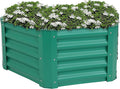 Sunnydaze Galvanized Raised Garden Bed Outdoor - Metal Planter Box for Gardening Vegetables and Plants - 16.25 H Hexagon - Green