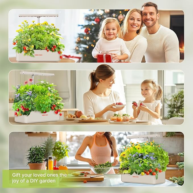 SUNCOZE Hydroponics Growing System Kit 12 Pods &amp 160pcs Hydroponic Pods Supplies