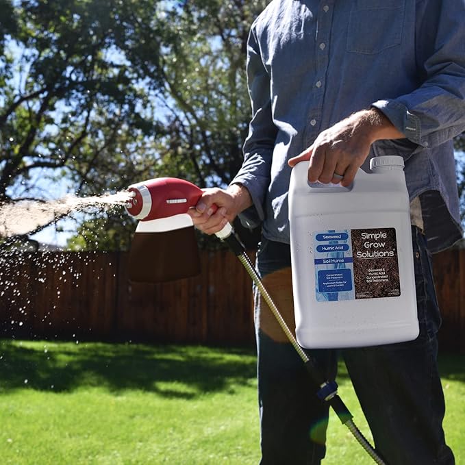 Super Seaweed Humic Fulvic Acid Blend- Liquid Carbon - Soil Hume - Simple Grow Solutions- Natural Lawn &amp Garden Concentrated Treatment- Increase Nutrient Uptake (2.5 Gallons)