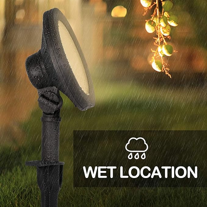 hykolity Low Voltage LED Landscape Wall Wash Light 7.4W 430LM 12V-24V Wired Outdoor LED Spotlight 50 Watt Equivalent Landscaping Lights for Tree Building Die-cast Aluminum 4 Pack