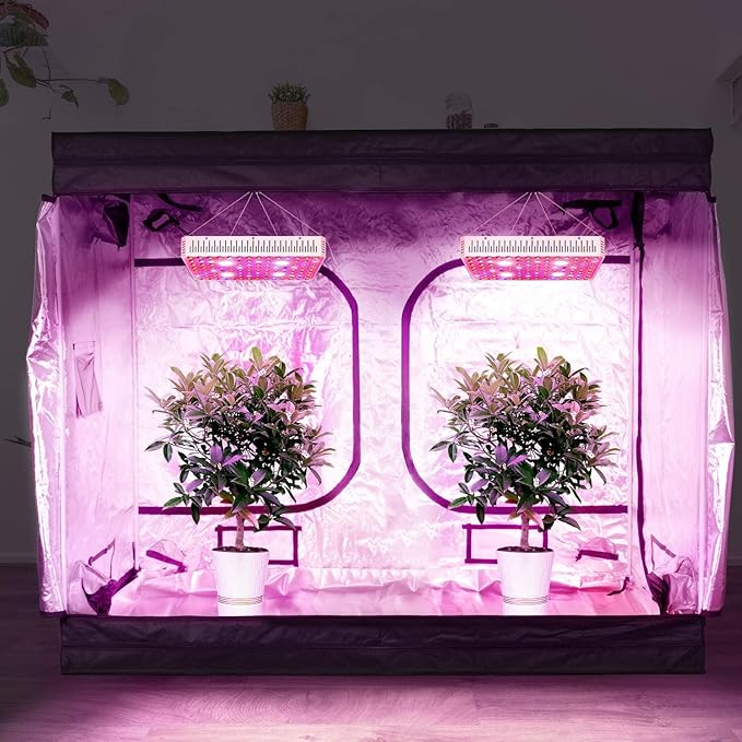 iPower 380W LED Plant Grow Light Full Spectrum with Adjustable Rope and CREE COB for Indoor Hydroponics Seeding Flower Greenhouse