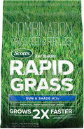 Scotts Turf Builder Rapid Grass Sun and Shade Mix Combination Grass Seed and Fertilizer Grows Green Grass in Just Weeks 16 lbs.