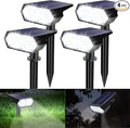 LYHOPE Solar Spot Light Outdoor 49 LED Lights for Outside 2 Modes Solar Powered Spotlights Waterproof Pathway Light for Garden Yard Walkway Driveway Landscape Decorations (4 Pack-Cool White)