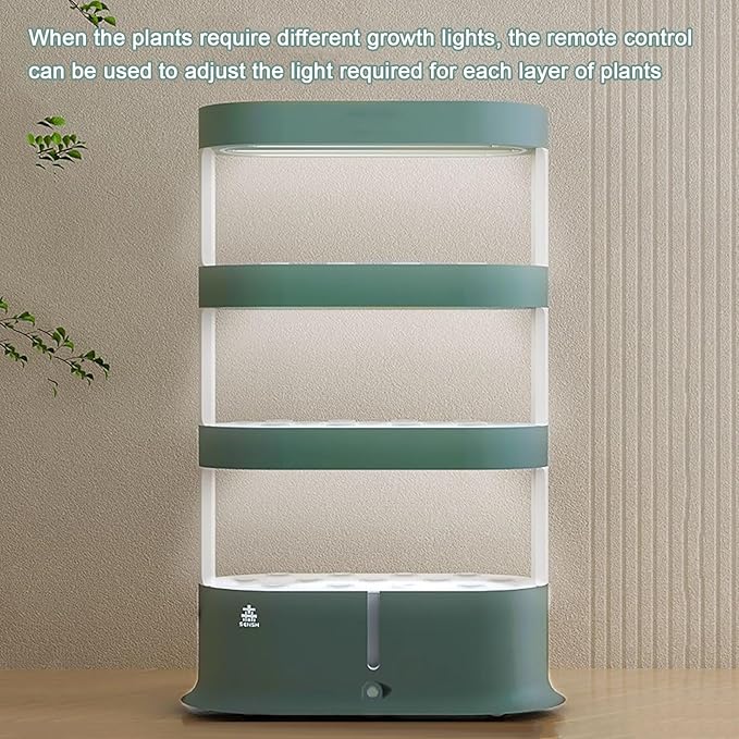 Hydroponics Growing System Indoor Vertical Tower System KitHydroponic Germination Kit for Gardening Lover(Green)