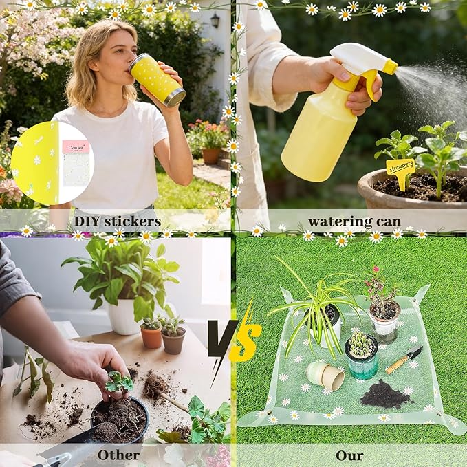 Gardening Tools for WomenGardening Gifts for Women19 PCS Daisy Garden Tools Set Kit with Garden Tool BagHeavy Duty Gardening Hand ToolsMother's Day Birthday for Gardener Mom Grandma Aunt
